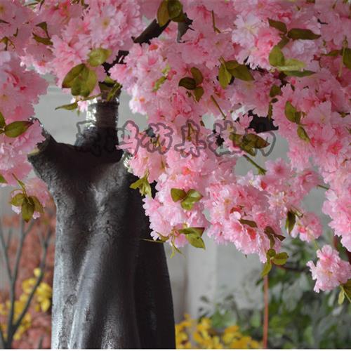 厂家直销仿真樱花树假花枝仿真桃花树酒店装饰造景花排大树假樱花
