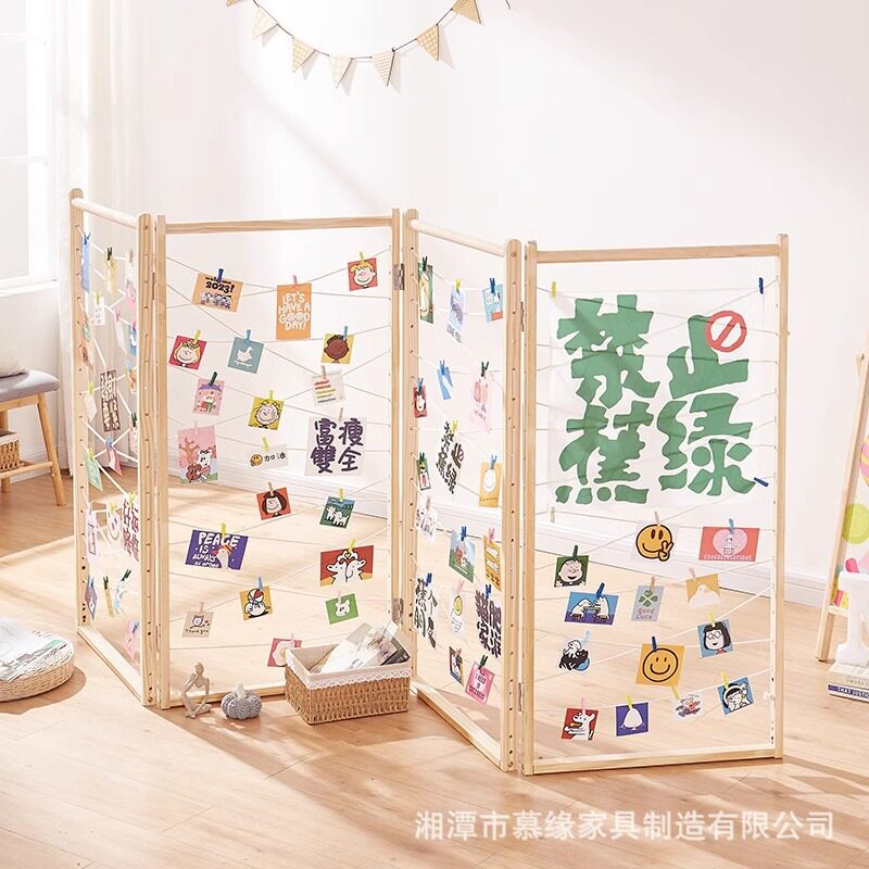 展示架可移动折叠幼儿园作品明信片照片墙展览架婚礼装饰展示架子
