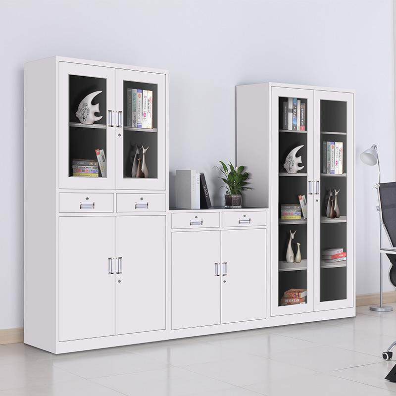 加厚办公室文件柜铁皮凭证档案资料柜员工更衣柜带锁矮柜储物柜子