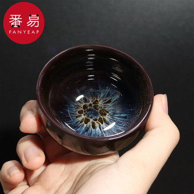 杯子/陶瓷/功夫茶/建盏A1p501-茶杯具玻璃茶碗窑变个人品茗杯喝
