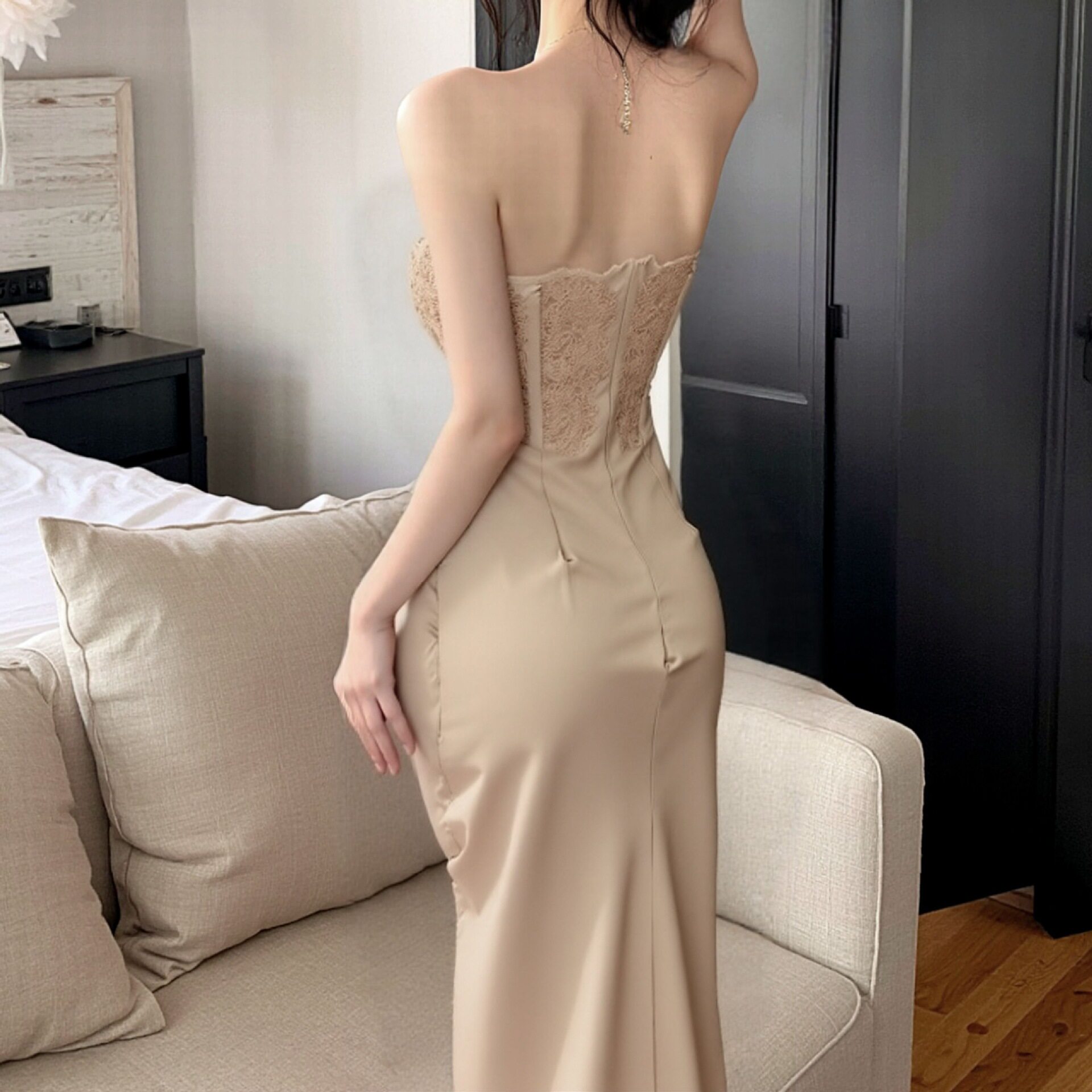 暴妃女款新款背长裙宴会礼服打底