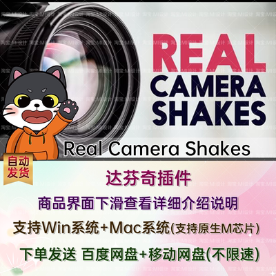 摄像机抖动预设相机手持抖动效果达芬奇插件 Real Camera Shakes
