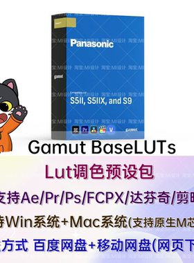 松下相机视频原生log V-Log 转换LUT Gamut BaseLUTs