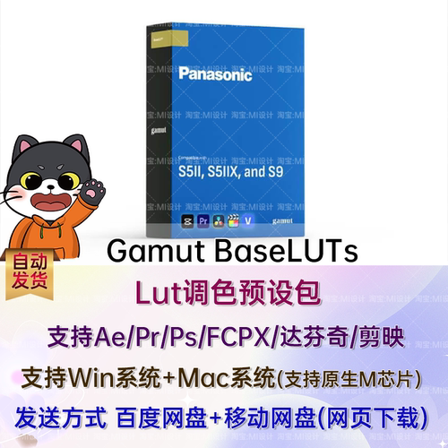 松下相机视频原生log V-Log 转换LUT Gamut BaseLUTs