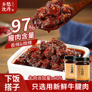 乡愁沈丹儿童牛肉酱微辣香辣不辣拌饭拌面酱下饭配料干净真材实料