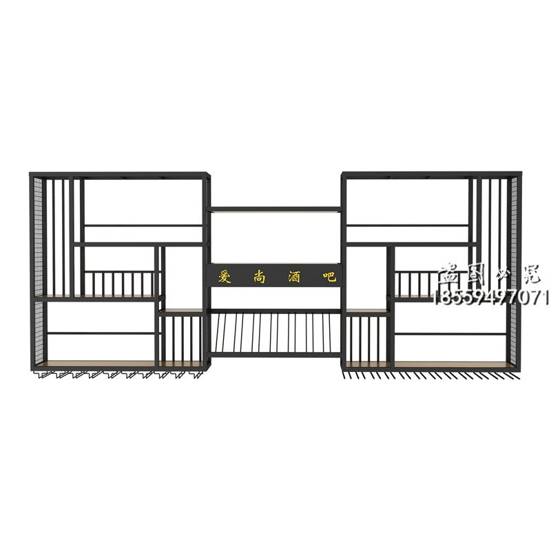 新品壁挂式酒架h铁艺酒吧酒柜置物架墙上餐厅家用挂墙红酒杯架红