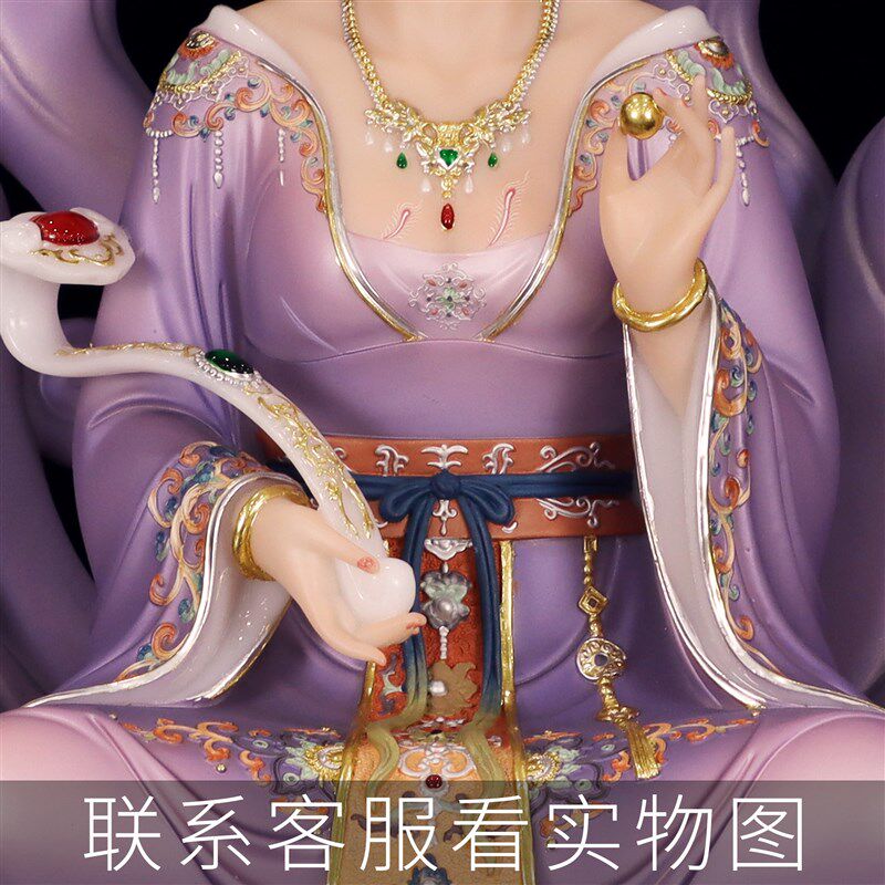 新品汉白玉九姑娘青丘女帝B居家客厅精致人物桌面摆件