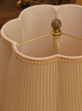 极速布艺灯罩外壳台灯小落地灯大个性创意LN梅花形黄色简约卧室客