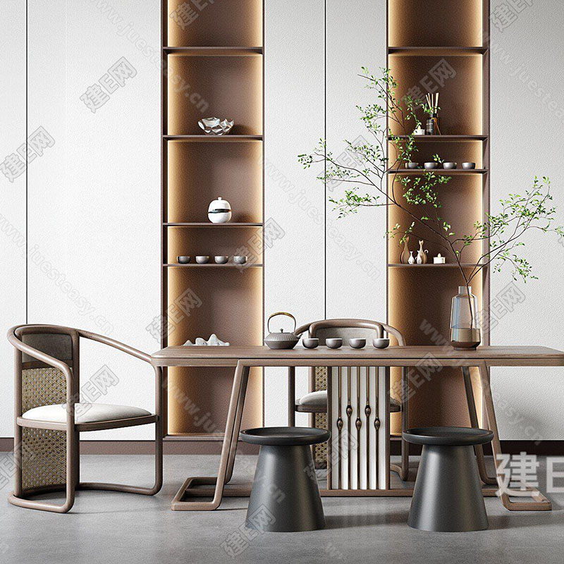 极速简约禅意新中式实木茶桌椅z组合家用办公室泡茶桌茶几一体家