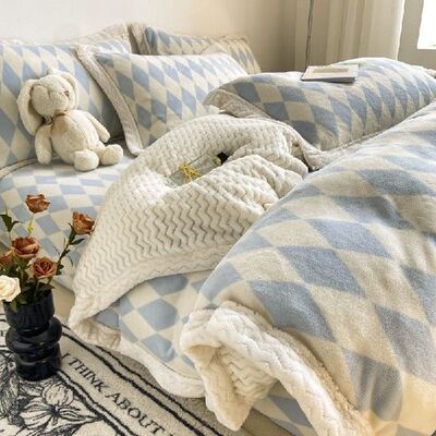 极速Nordic Style Checkerboard Printing Autumn and WWinter Wa