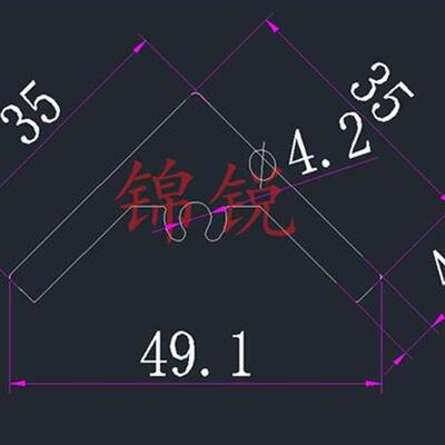 极速8材3505型工业铝型材挤压角铝9A0度H料535直N角l0等边加强角