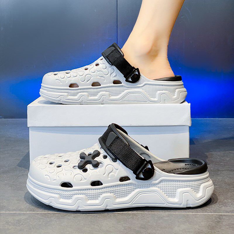 新品洞洞b鞋男款2026新款夏季外穿厚底防滑沙滩鞋户外夏天运动两