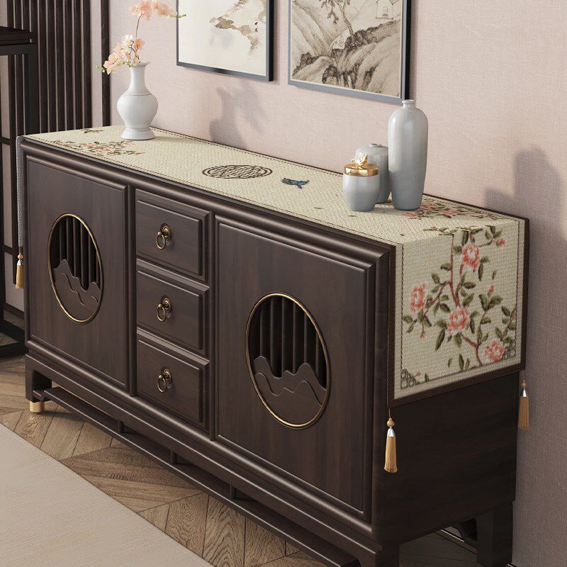 新品新中式桌旗客厅茶几中间长条茶席F茶旗电视柜边柜盖布茶室茶