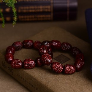 TY1553 文玩饰品礼物 新品 紫檀大枣i子手串