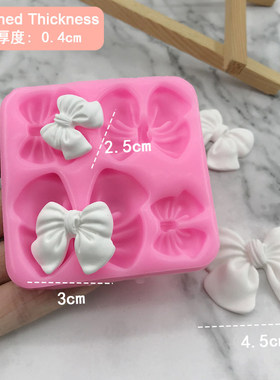极速NewArrive 1pcs Cute Knot BoAw Molds Soft Silicone Fondan