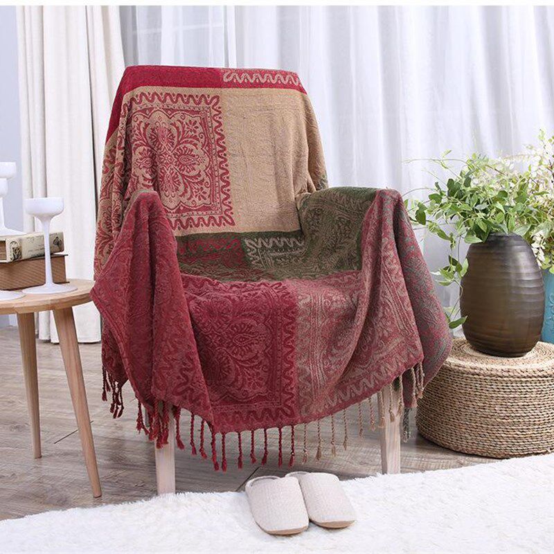 极速沙发巾盖毯全k罩套雪尼尔垫复古北欧毯子休闲布艺布单人盖布