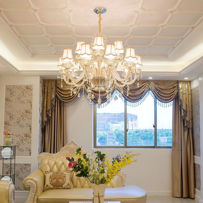 极速欧式吊灯客厅灯现q代简欧家用水晶灯法式别墅奢华大气卧室餐