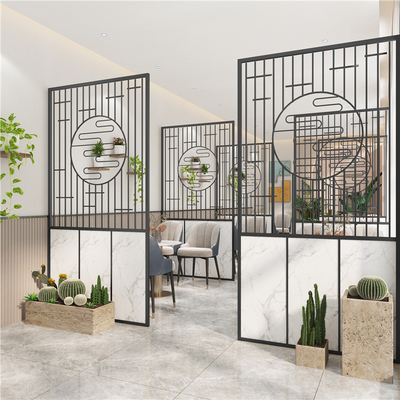 新品工业风格栅铁艺屏风隔断镂空墙餐厅包间隔断墙铁Y丝网装饰定