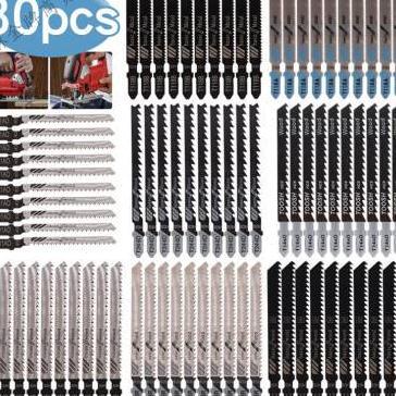 极速曲线锯条80件套 80PwC金属细齿中齿锯片 铝用木工锯条组合套