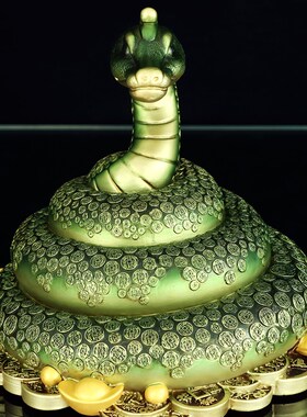 新品铜制品金蝉 金钱蛇 生肖摆件十二生肖L居家办公室摆件公司开