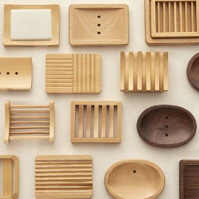 极速Soap Dish Household Bathroon Soap TrLay Box Black Walnut