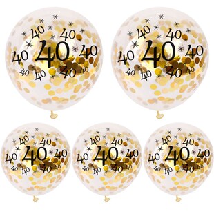 极速5pcs Ballon 30 40 50th Happy Birthday MAge Confetti Fill