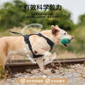 新品 狗绳子金X毛拉布拉多 狗狗牵引绳胸背带中型大型犬遛狗背心式