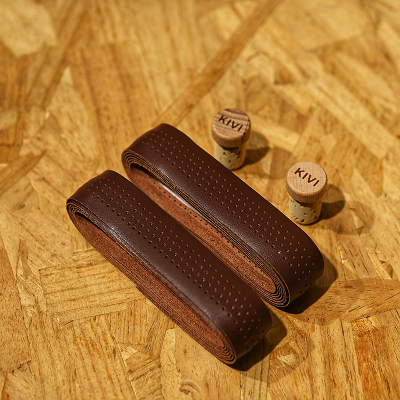 极速新款KIVI皮革织物r公路自行车复古把带旅行车手把胶超纤带背