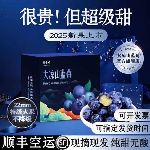 纯甜蓝莓顺丰空运现摘现发礼盒装