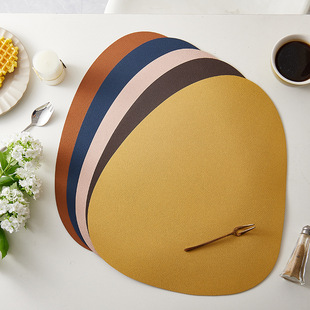 Nordic style leather table mat Western placemat waterproof,