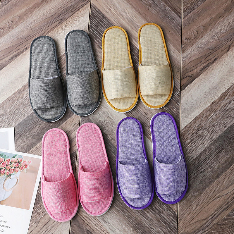10 pairs of disposable slippers Guest slippers linen home no