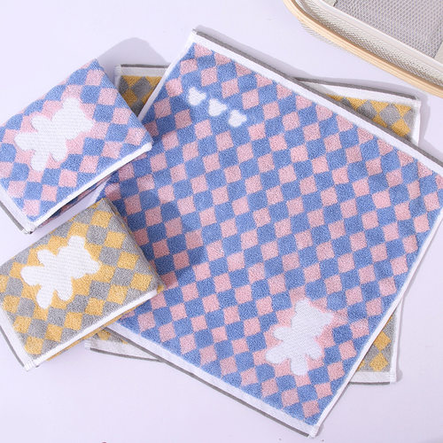 Square children's towel pure cotton kindergarten handkerchie