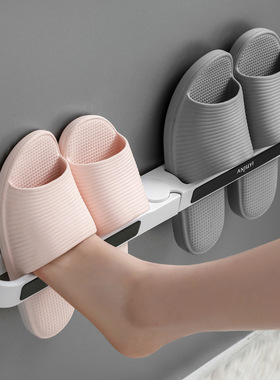 Bathroom slipper rack Perforation-free wall hanging slipper