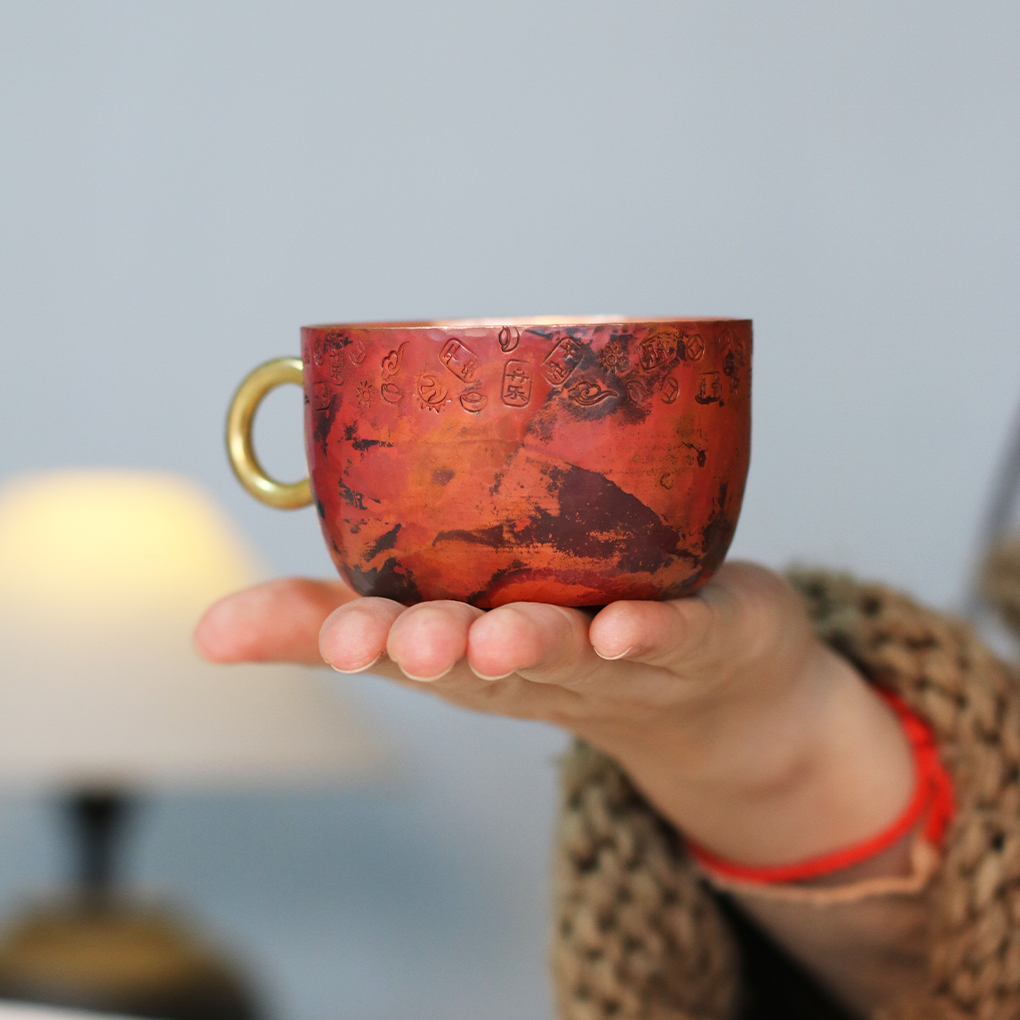 紫铜纯手工加厚咖啡杯纯铜锻打家用咖啡杯红铜水杯长柄铜杯防烫,节庆用品/礼品,文化创意杯子,淘宝优惠券,粉丝福利购,淘宝优惠卷