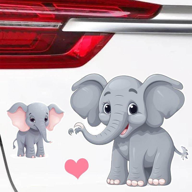 YJZT 卡通可爱大象车身电动车装饰创意汽车贴纸搞笑趣味车贴,3C数码配件,USB多功能数码宝,淘宝优惠券,粉丝福利购,淘宝优惠卷