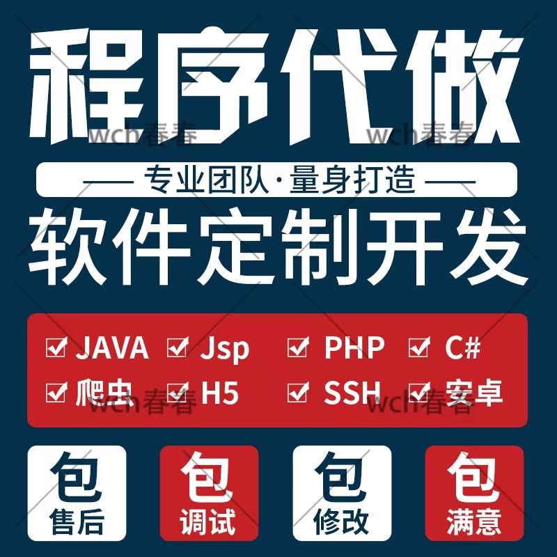 计算机程序java设计node代做vue系统php小程序开发定制python软件