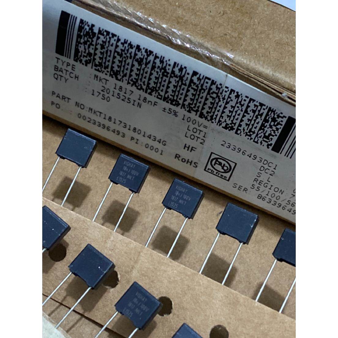 VISHAY-ERO MKT1817 薄膜电容器 100v 183/18NF 0.018UF P5