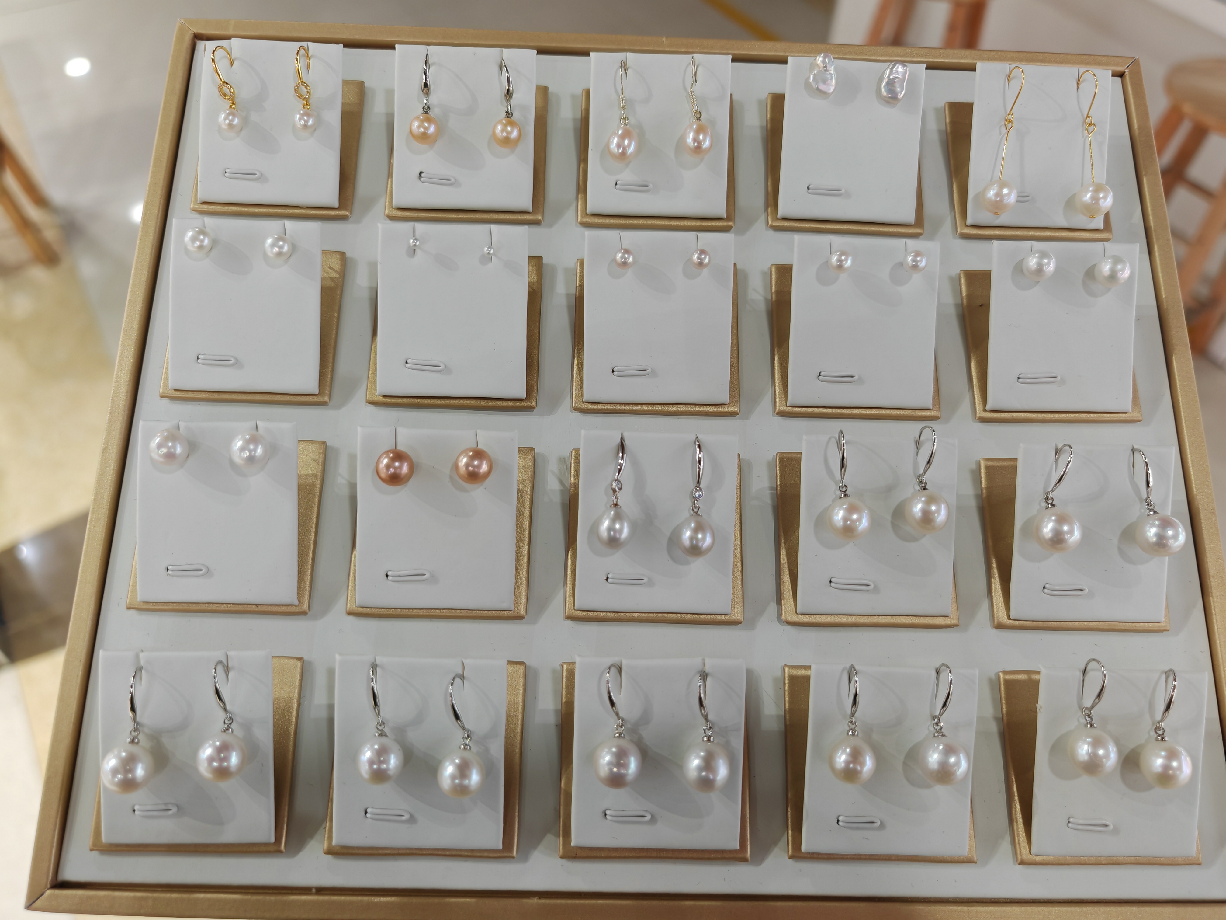 双十二特惠广西北海市天然珍珠耳钉/裸钉/耳饰高品质正圆高光高亮