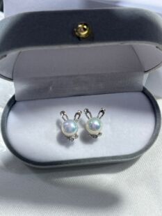 广西北海天然珍珠耳钉女小众设计耳环新款爆款可爱高级感耳饰