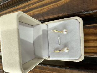 广西北海天然珍珠正圆无暇天女级别耳钩耳环耳坠大气高级