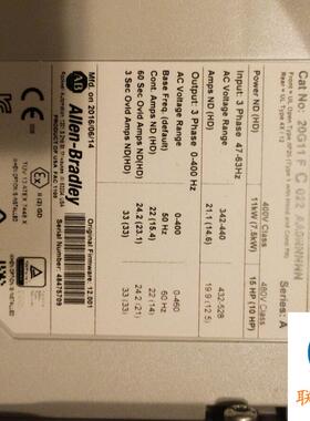 AB变桨变频器1.5WM用罗克韦尔 20G11FC022