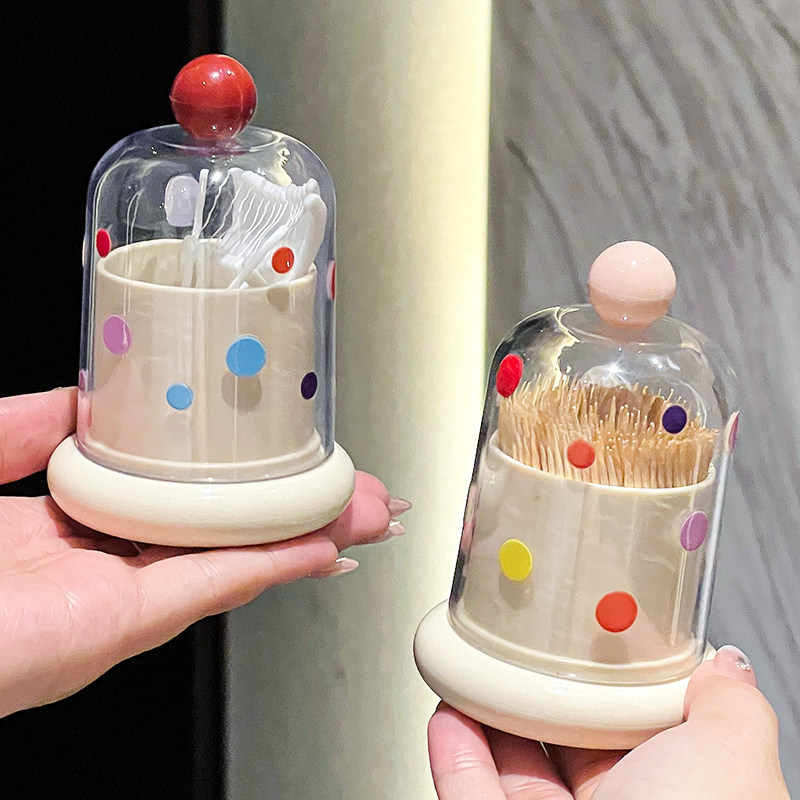 牙签牙线二合一收纳盒多巴胺牙签筒客厅家用高颜值创意棉签牙线收,收纳整理,牙签盒,淘宝优惠券,粉丝福利购,淘宝优惠卷