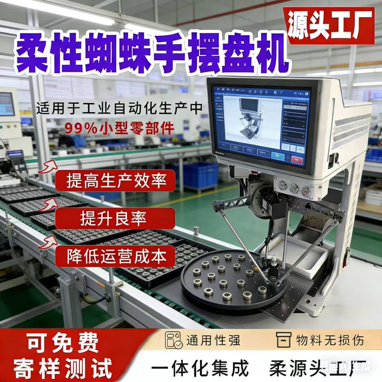 蜘蛛手自动化摆盘机高精度机械爪视觉柔性上料振动盘并联机器人,五金/工具,自动化视觉系统及设备,淘宝优惠券,粉丝福利购,淘宝优惠卷