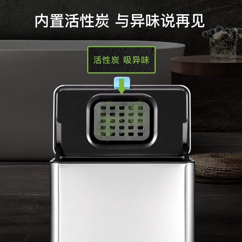CCKO厨房挂式垃圾桶不锈钢家用壁挂创意厨余橱柜门悬挂式挂壁有盖