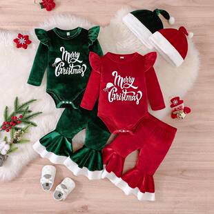 My First Christmas Baby Girl Outfit Newborn Fall Winter