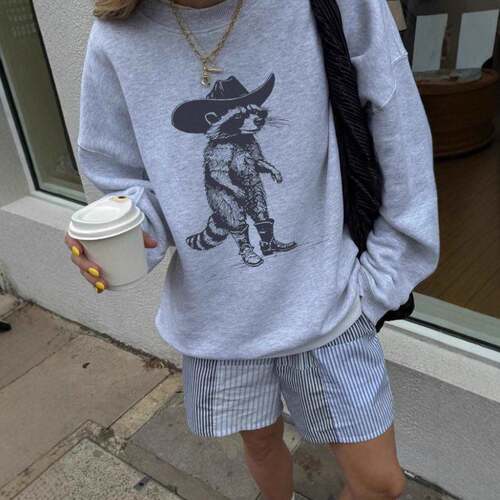 Women'S Autumn/Winter New Simple Ins Style Chic Raccoon