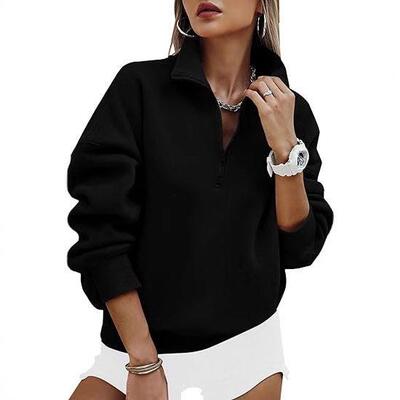 Womens Half Zip Oversized Sweatshirts Fleece Hoodies 2025