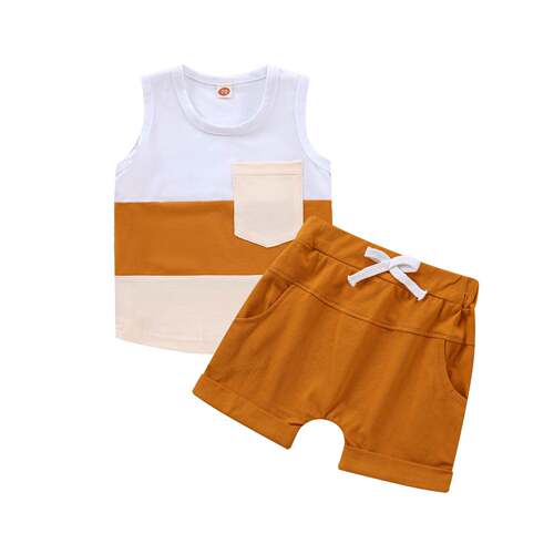 Toddler Baby Boy Summer Clothes Patchwork Tank Tops Vest