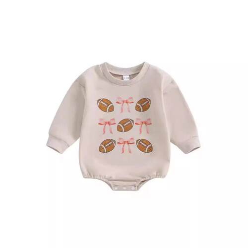 Newborn Baby Boy Girl Football Outfit Football Bow