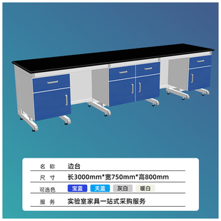 急速发货实验桌实验室钢木实验台工作台全钢中央台边台水槽试剂架